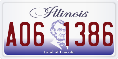IL license plate A061386