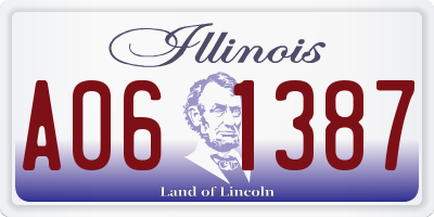 IL license plate A061387