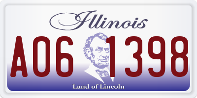 IL license plate A061398