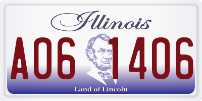 IL license plate A061406