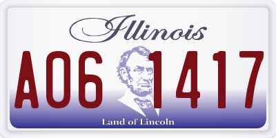 IL license plate A061417