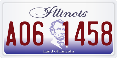 IL license plate A061458