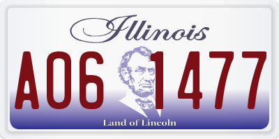 IL license plate A061477