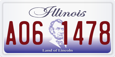 IL license plate A061478