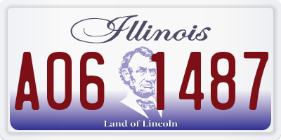 IL license plate A061487