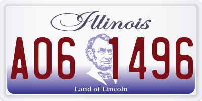 IL license plate A061496