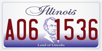 IL license plate A061536