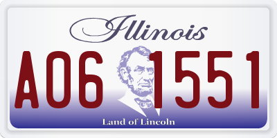 IL license plate A061551