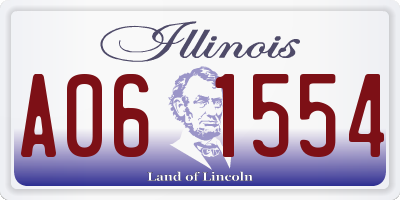 IL license plate A061554