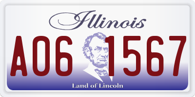 IL license plate A061567