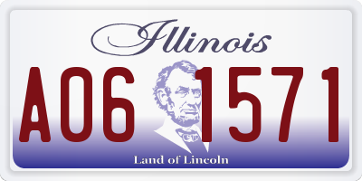 IL license plate A061571