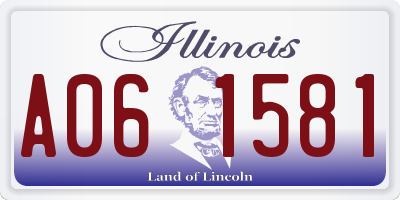 IL license plate A061581