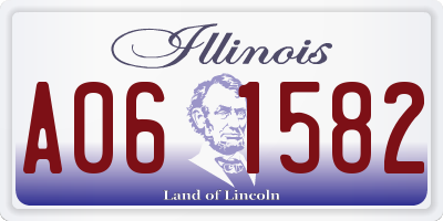 IL license plate A061582