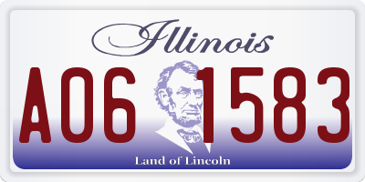 IL license plate A061583
