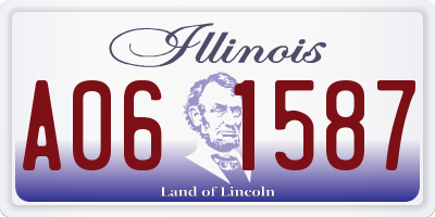 IL license plate A061587