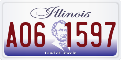IL license plate A061597