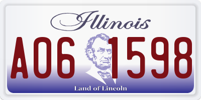 IL license plate A061598