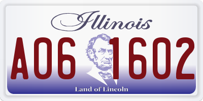 IL license plate A061602