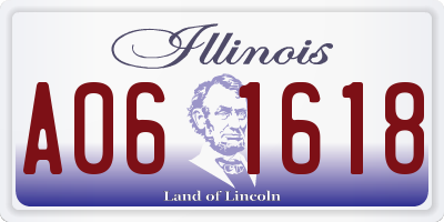 IL license plate A061618