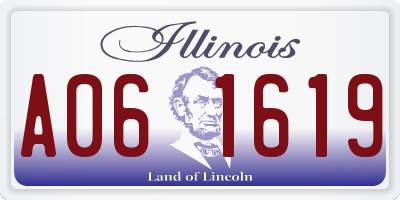 IL license plate A061619