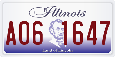 IL license plate A061647