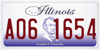 IL license plate A061654