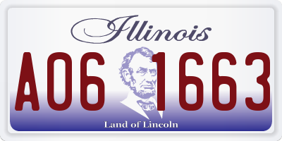 IL license plate A061663