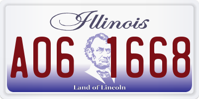IL license plate A061668