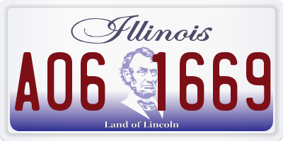 IL license plate A061669