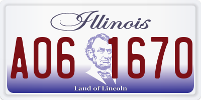 IL license plate A061670