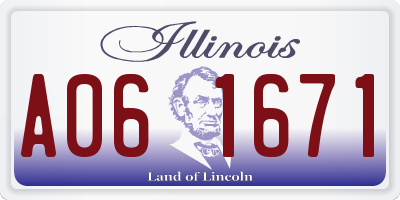 IL license plate A061671