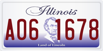 IL license plate A061678