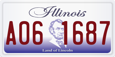 IL license plate A061687