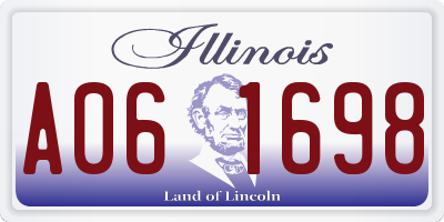 IL license plate A061698