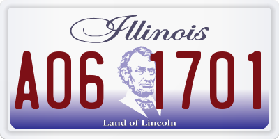 IL license plate A061701