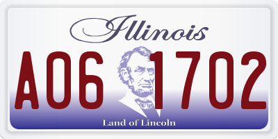 IL license plate A061702