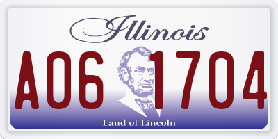 IL license plate A061704