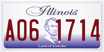 IL license plate A061714