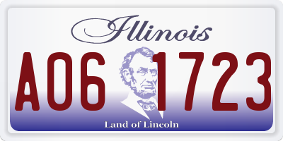 IL license plate A061723