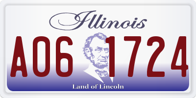 IL license plate A061724