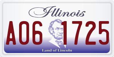 IL license plate A061725