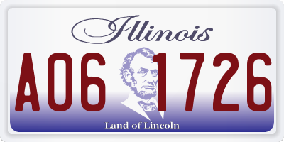 IL license plate A061726