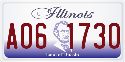 IL license plate A061730