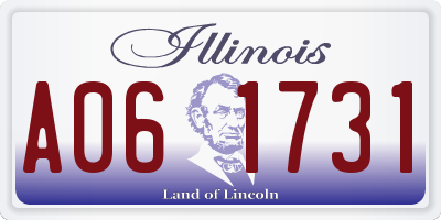 IL license plate A061731