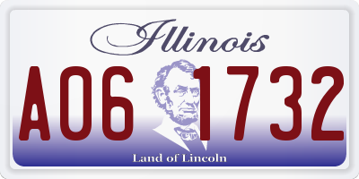 IL license plate A061732