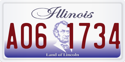 IL license plate A061734