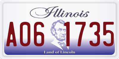 IL license plate A061735