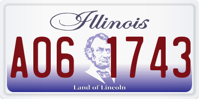 IL license plate A061743