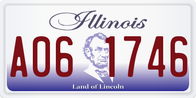 IL license plate A061746