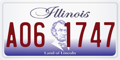 IL license plate A061747